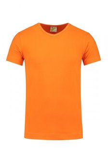T-shirt v-hals katoen/elasthan Lemon