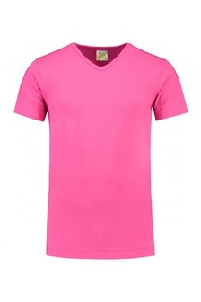 T-shirt v-hals katoen/elasthan Lemon