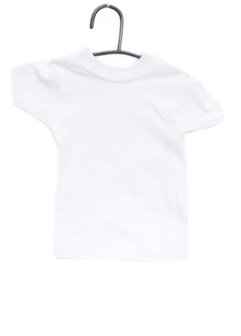 Mini T-shirt met hangertje (zonder opdruk)
