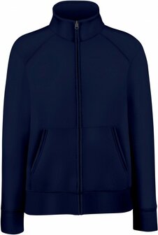 Sweatjacket merk Fruit of the loom poly/katoen 