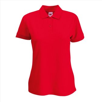 Dames poloshirt katoen/polyester Fruit-loom