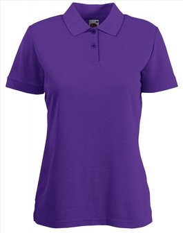 Dames poloshirt katoen/polyester Fruit-loom