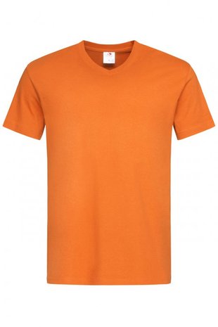 T-shirt v-hals katoen Stedman 