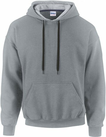 Hooded contrast polyester/katoen Gildan 