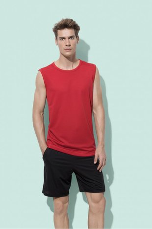 Sport t-shirt mouwloos polyester active dry Stedman