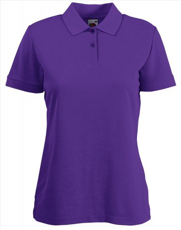 Dames poloshirt katoen/polyester Fruit-loom